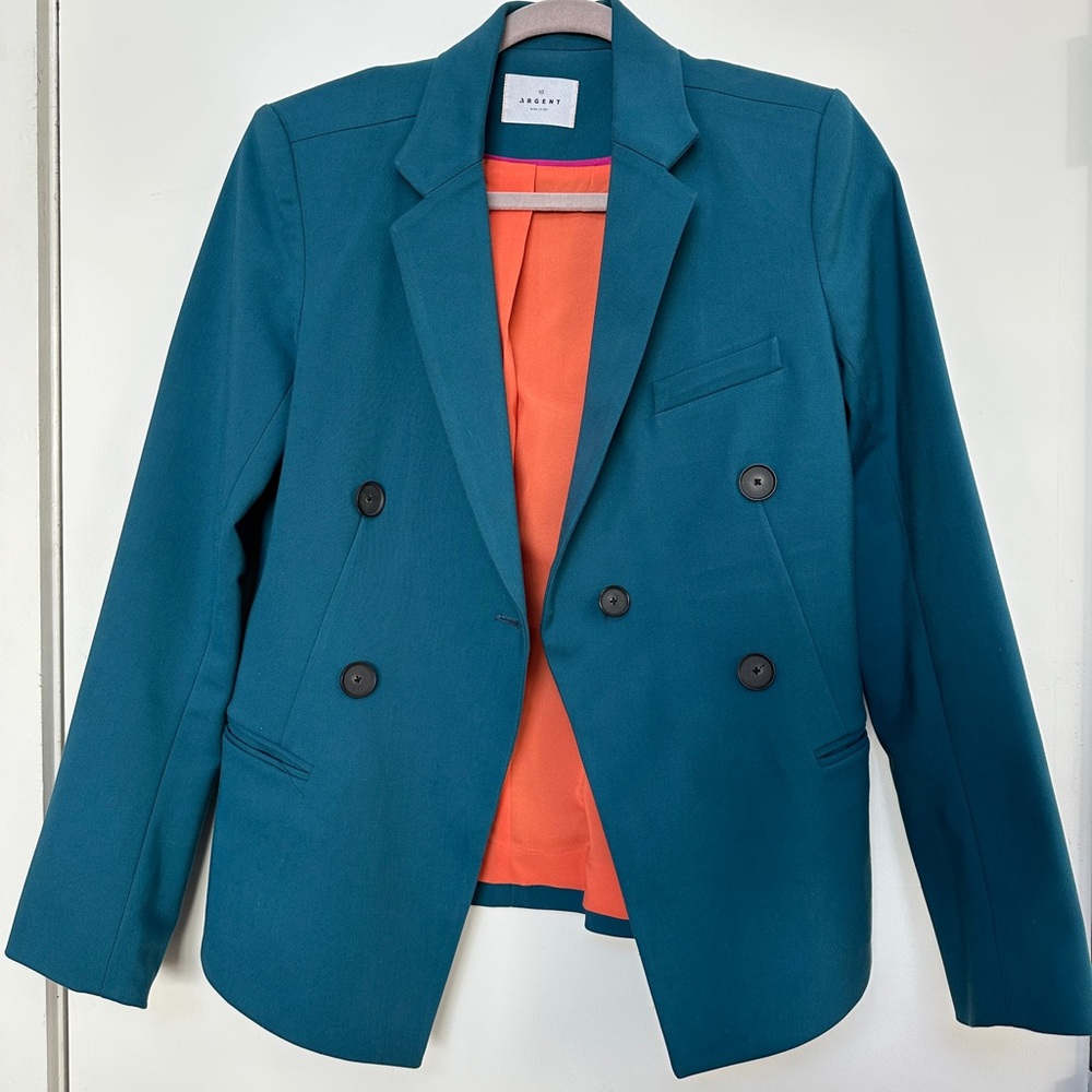Argent Crossover Blazer in Deep Teal